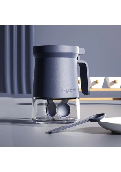 Mavi 350 ml Baharat Şişesi Iyi Sızdırmazlık Görünür Tasarım Saplı Çeşni Baharat Kavanoz Neme Dayanıklı Tuzluk Ev Için (Yurt Dışından) fırsatları