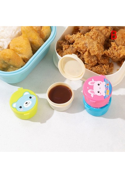 4 Adet Mini Çeşni Sıkılabilir Şişe Kutusu Salata Sosu Ketçap Sıkılabilir Kavanoz Konteyner Plastik Taşınabilir Yemek Kabı (Yurt Dışından)