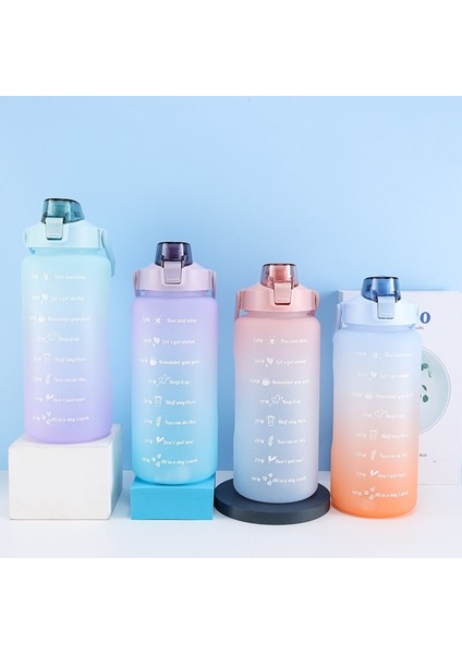 Açık Yeşil 2.0l 2l Büyük Kapasiteli Su Şişesi Saman Bardak Yüksek Sıcaklık Plastik Su Bardağı Zaman Ölçeği Buzlu Doğa Sporları Öğrenci Çift Fincan (Yurt Dışından) fiyatları
