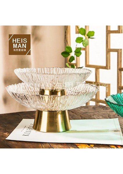 Stil 6 Solmuş Avrupa Işık Lüks Ağaç Desen Bakır Alt Meyve Tabağı Cam Tepsi Oturma Odası Meyve Tabağı Depolama Dekorasyon Renkli (Yurt Dışından) fırsatları