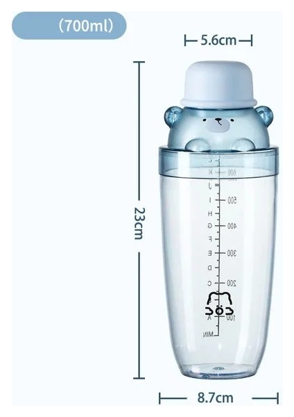 Fincan Mavi 700 ml Şarap Karıştırma Çubuğu Sıkıştırma Buz Limon Çekiç Sopa Meyve Presi Dıy Ezilmiş Buz Ezici Kokteyl Muddler Shaker Bardak Drinkware (Yurt Dışından)