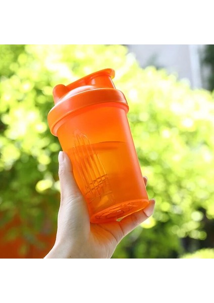 Turuncu 400 ml Renkli Shaker Şişeleri Peynir Altı Suyu Protein Tozu Karıştırma Şişesi Spor Salonu Shaker Taşınabilir Açık Plastik Içecek Bardak (Yurt Dışından)