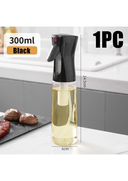 300 ml Siyah 200/300/500 ml Yağ Spreyi Şişesi Ev Mutfak Yemeklik Yağ Dağıtıcı Spor Yağ Kaybı Kamp Barbekü Pişirme Sirkesi Soya Sosu Püskürtücü (Yurt Dışından)