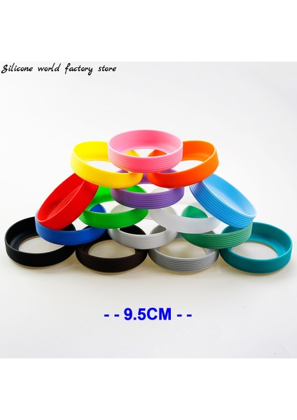 Mor (9.5cm) 16 Renk 9.5cm Dişli Silikon Bardak Bardak Alt Kapak Bardak Alt Halka Bardak Kolu 95MM Termos Aşınmaya Dayanıklı Kılıf (Yurt Dışından)