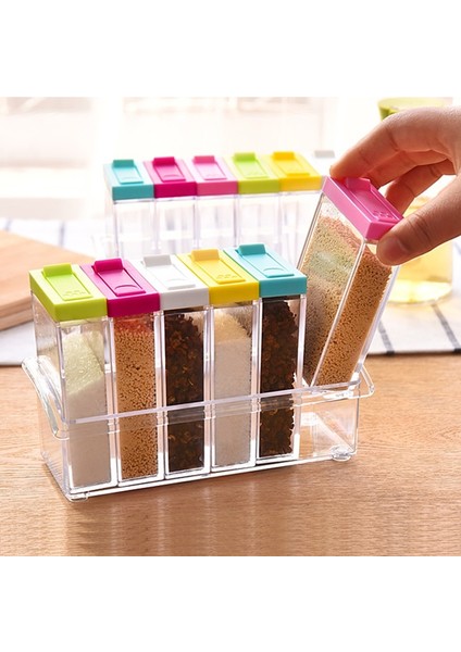 Turuncu 1 Adet Baharat Kavanozu Baharat Kutusu 6 Adet/takım Mutfak Baharat Depolama Şişesi Kavanoz Şeffaf Pp Tuz Biber Kimyon Tozu Kutusu Aracı (Yurt Dışından) fiyatları