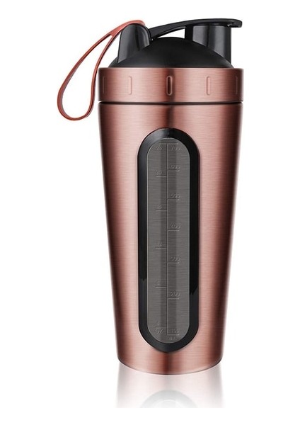 Altın 700ML 700ML Protein Shaker Şişeleri Paslanmaz Çelik Su Şişesi Gym Fitness Açık Eğitim Içecek Tozu Süt Mikser Su Şişesi (Yurt Dışından)