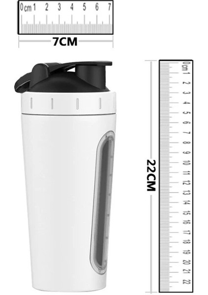 Altın 700ML 700ML Protein Shaker Şişeleri Paslanmaz Çelik Su Şişesi Gym Fitness Açık Eğitim Içecek Tozu Süt Mikser Su Şişesi (Yurt Dışından)