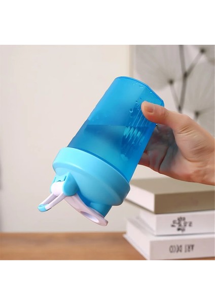 Mavi 400ML Spor Shaker Su Şişesi Peynir Altı Suyu Protein Tozu Karıştırma Şişesi Taşınabilir Spor Salonu Fitness Su Isıtıcısı Açık Kamp Tırmanma Şişesi (Yurt Dışından) fırsatları