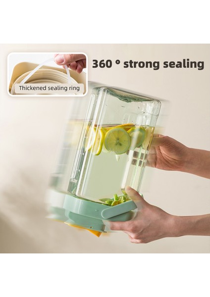 Yeşil 3.5l Buzdolabı Soğuk Su Şişesi Büyük Kapasiteli Su Isıtıcısı Musluklu Buzlu Içecek Dispenseri Mutfak Drinkware Meyve Suyu Kabı (Yurt Dışından) fırsatları