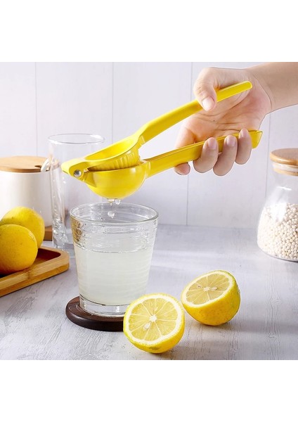 Sarı Ev Manuel Limon Sıkacağı Alüminyum Alaşımlı El Preslenmiş Portakal Meyve Sıkacağı Taşınabilir Pratik Mutfak Aletleri Mini Blender (Yurt Dışından)