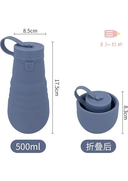 Gri 500 ml Vaso Plegable Silikon Katlanır Bardak Seyahat Spor Su Şişesi Termos Silikon Şişe Tazas De Café Katlanabilir Bardak (Yurt Dışından) fiyatları