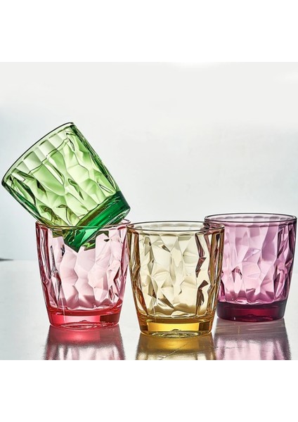 Turuncu 300ML 7 Renk Kırılmaz Yarım Şeffaf Bardak Yeniden Kullanılabilir Restoran Parti Içecek Suyu Buzlu Çay Içecek Bardakları (Yurt Dışından) fiyatları