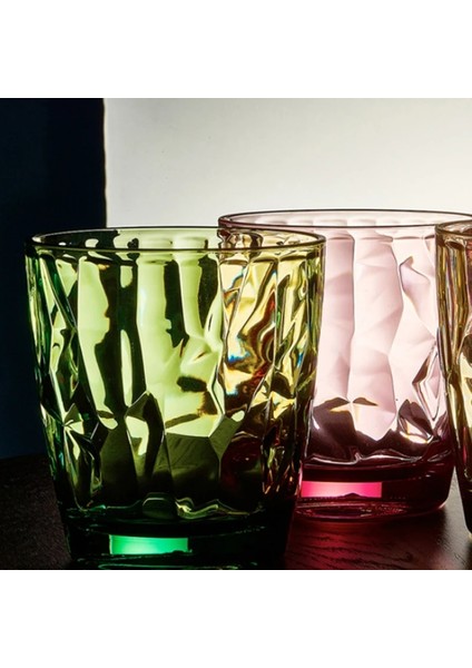 Turuncu 300ML 7 Renk Kırılmaz Yarım Şeffaf Bardak Yeniden Kullanılabilir Restoran Parti Içecek Suyu Buzlu Çay Içecek Bardakları (Yurt Dışından) indirimleri