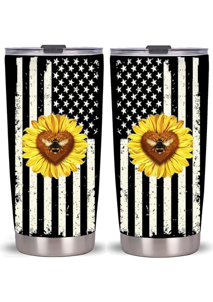 11 Amerikan Bayrağı Desen Bardak 20OZ Paslanmaz Çelik Yalıtımlı Bardaklar Kapaklı Bardaklar Kahve Seyahat Kupa Bardak Erkekler Için Baba (Yurt Dışından)