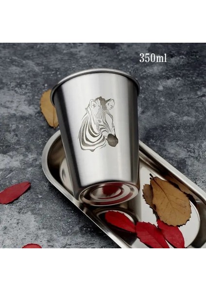 Zebra 350 ml Iskandinav Basit Endüstriyel Tarzı Flamingo Paslanmaz Çelik Bira Soğuk Su Içecekler Bardak Ev Ofis Paslanmaz Çelik Bardak (Yurt Dışından)