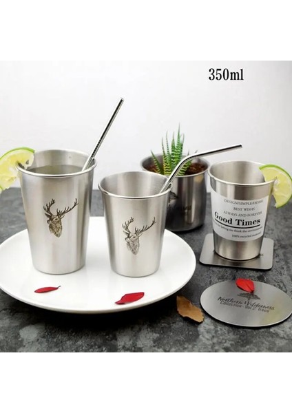 Zebra 350 ml Iskandinav Basit Endüstriyel Tarzı Flamingo Paslanmaz Çelik Bira Soğuk Su Içecekler Bardak Ev Ofis Paslanmaz Çelik Bardak (Yurt Dışından)