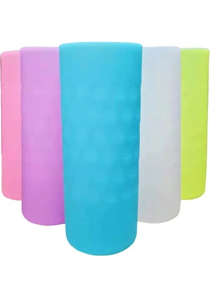Kırmızı Yüksek 16 cm Silikon Bardak Kol 6 cm Düz Süt Şişesi Kol Su Şişesi Kapağı Bardak Tutucu Aşınmaya Dayanıklı Bardak Alt Kapak (Yurt Dışından)