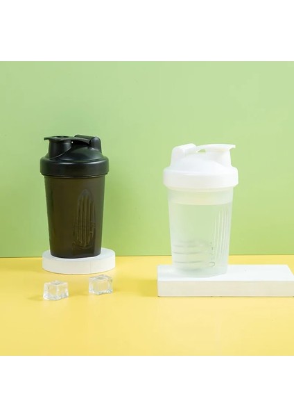 Yeşil 400 ml Açık Plastik Içecek Şişesi Taşınabilir Spor Shaker Şişe Peynir Altı Suyu Protein Tozu Karıştırma Şişesi Spor Salonu Shaker Benim Şişe (Yurt Dışından) indirimleri