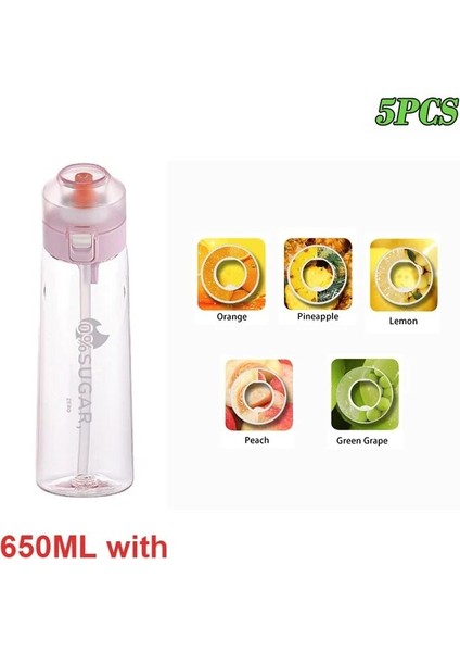 650ML-PEMBE 5 Adet Eğlenceli Içme Bardağı Hava Aromalı Su Şişesi Kokulu Su Bardağı Yeni Spor Su Şişesi Doğa Sporları Fitness Moda Su Bardağı Için Uygun (Yurt Dışından) fiyatları