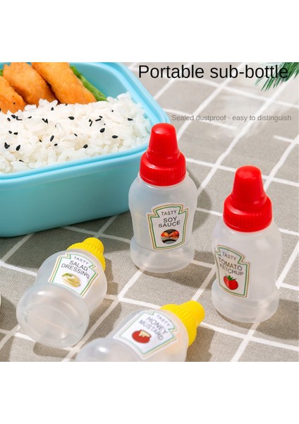 Kapak Rengi Rastgele 1 Adet Mini Çeşni Sıkılabilir Şişe Karikatür Plastik Domates Bal Çeşni Kabı Yemek Kabı Aksesuarları Sos Şişesi (Yurt Dışından) fiyatları