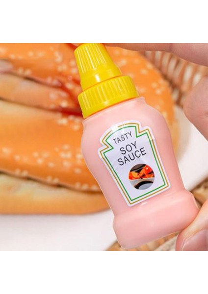 Kapak Rengi Rastgele 1 Adet Mini Çeşni Sıkılabilir Şişe Karikatür Plastik Domates Bal Çeşni Kabı Yemek Kabı Aksesuarları Sos Şişesi (Yurt Dışından) modelleri