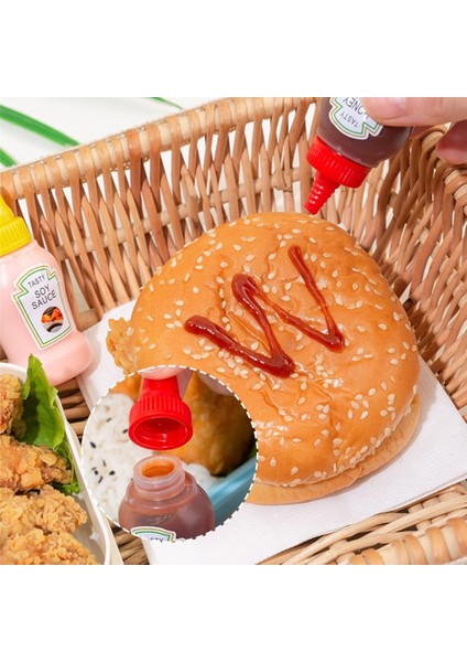 Kapak Rengi Rastgele 1 Adet Mini Çeşni Sıkılabilir Şişe Karikatür Plastik Domates Bal Çeşni Kabı Yemek Kabı Aksesuarları Sos Şişesi (Yurt Dışından) indirimleri