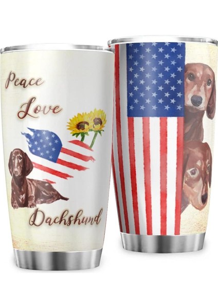 Stil 8 Tumbler Dachshund Bayrağı Köpek Paslanmaz Çelik Kahve Seyahat Kapaklı Kupa Sızdırmaz Seyahat Bardak Sıcak ve Soğuk Içecekler Bardak 20 Oz (Yurt Dışından) fiyatları