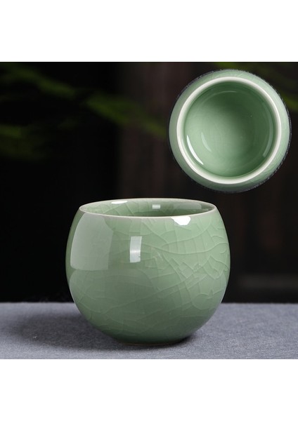 C 101-200 ml Fırın Değişimi Seramik Kung Fu Büyük Kapasiteli Master Fincan Tek Kupa Ev Çay Seti Aksesuarları Tianmu Sır Jianzhan Teaware (Yurt Dışından)