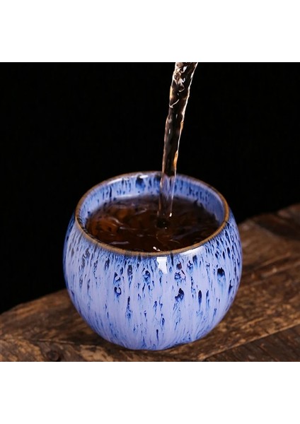 C 101-200 ml Fırın Değişimi Seramik Kung Fu Büyük Kapasiteli Master Fincan Tek Kupa Ev Çay Seti Aksesuarları Tianmu Sır Jianzhan Teaware (Yurt Dışından)