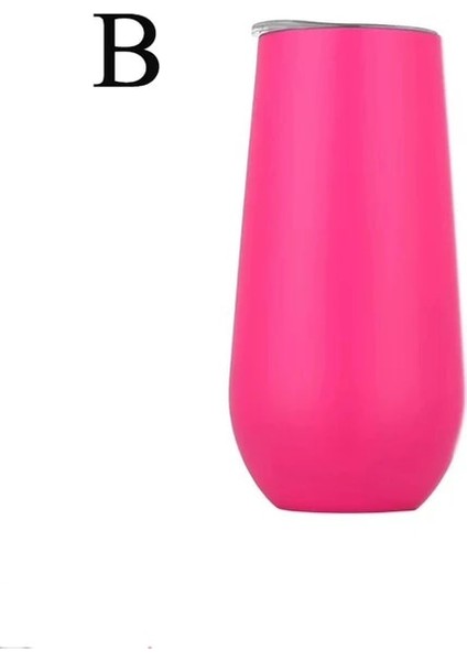 B 6oz Klasik Şarap Tumbler 6oz Paslanmaz Çelik Bardak Kahve Süt Kupa Içme Bardağı Vakum Yalıtımlı Kupalar Noel Hediyesi (Yurt Dışından)