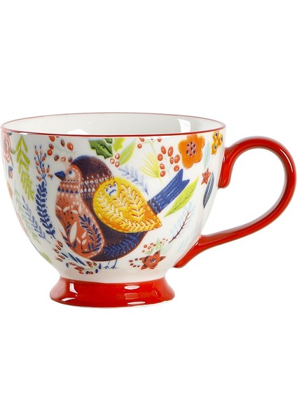 18 301-400 ml Maskeli Yaratıcı Su Bardağı Seramik Kupa Iskandinav Kahve Fincanları Büyük Handrip ile Renkli Seramik Büyük Suyu Kupalar Drinkware Içme Kupa (Yurt Dışından)