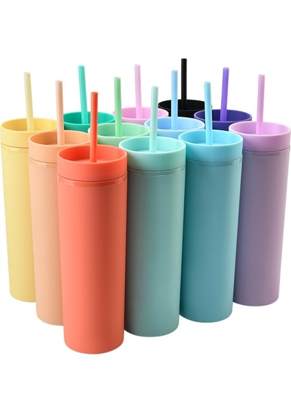 Y 16OZ 16OZ Akrilik Sıska Bardak Payet Kapaklı Bardak Drinkware Meyve Suyu Şişesi Çift Duvar Plastik Bardaklar Festival Partisi Için Hediye (Yurt Dışından) modelleri