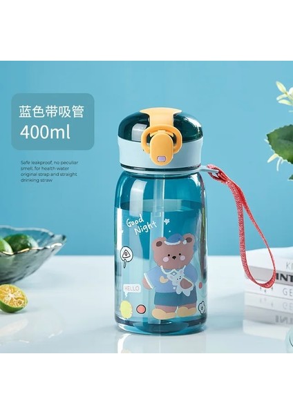 Mavi 650ML 2l 2l Su Şişesi Zaman Marker Kupası Büyük Kapasiteli Spor Su Şişesi Taşınabilir Plastik Bardaklar Anti-Damla Açık Drinkware Aksesuarları (Yurt Dışından)