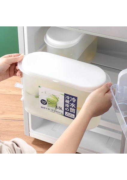 5l 3.5l/5l Buzdolabı Soğuk Su Isıtıcısı Musluklu Içecek Su Sebili Soğuk Su Kovası Limonata Şişesi Drinkware Su Sürahisi (Yurt Dışından)