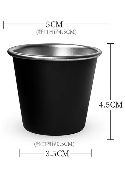 45ML Siyah Rungeasını Açık Kamp Bardağı 350ML/45ML Istiflenebilir Çay Kahve Şarap Bardağı Paslanmaz Çelik Kupa Seyahat Ultralight Taşınabilir Drinkware (Yurt Dışından)