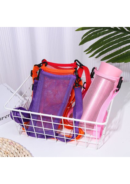 Grey2 Açık Spor Su Şişesi Kapağı Taşınabilir Örgü Bardak Askı Kılıfı ile Bardak Taşıma Çantası Bardak Aksesuarları (Yurt Dışından)