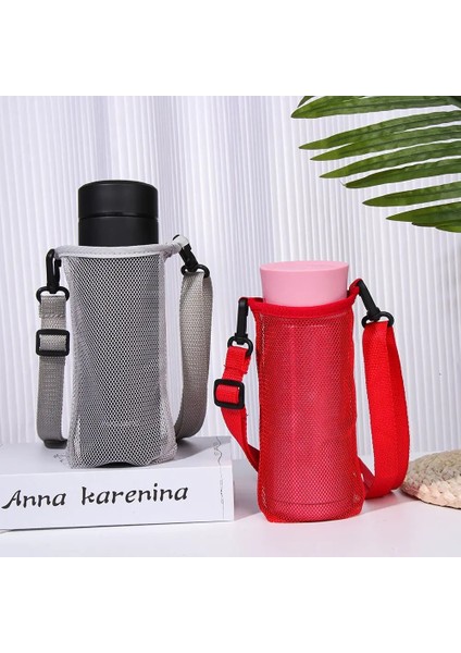 Grey2 Açık Spor Su Şişesi Kapağı Taşınabilir Örgü Bardak Askı Kılıfı ile Bardak Taşıma Çantası Bardak Aksesuarları (Yurt Dışından) indirimleri