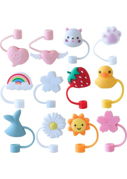 1 Adet Saman 1 Adet Karikatür Silikon Saman Ipuçları Yaratıcı Hasır Kapak Içme Toz Kapağı Sıçramaya Dayanıklı Saman Tıkaçları 6-8mm Saman Sızdırmazlık Araçları (Yurt Dışından) fırsatları