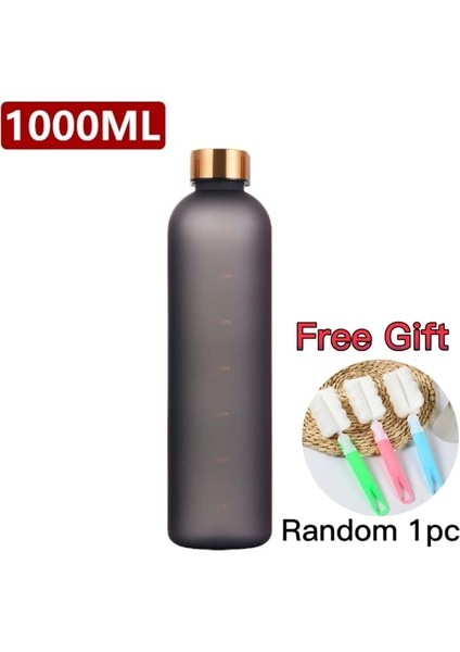 01 1000 ml 1 Litre Su Şişesi Motivasyon Içme Şişesi Spor Su Şişeleri Zaman Işaretleyici Çıkartmalar ile Taşınabilir Yeniden Kullanılabilir Plastik Bardaklar (Yurt Dışından)
