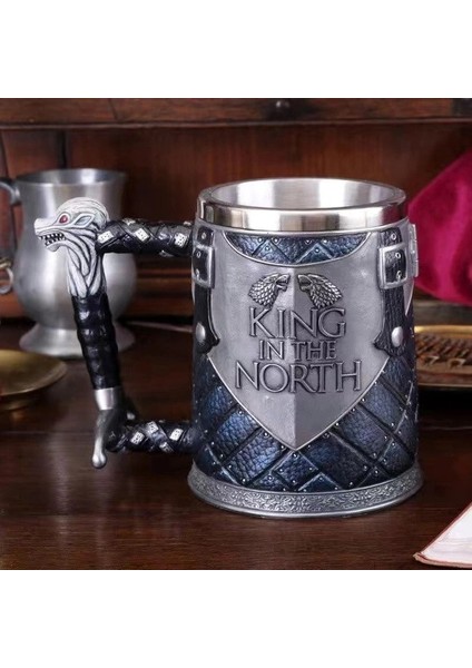 450 ml 201-300 ml Kafatası Bira Kahve Kupa Paslanmaz Çelik Viking Savaşçı Kafatası Bira Kupa Mekanik Dişli Boru Hattı Tasarımı Bira Stein Tankard Içecek Fincan (Yurt Dışından)
