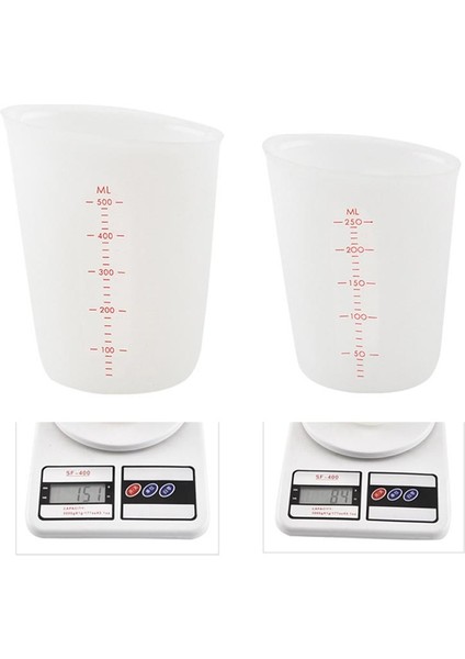 500ML Çok Fonksiyonlu Silikon Ölçüm Kabı Mutfak Ölçüm Araçları Ev Pişirme Pişirme Dıy Mum Sabun Yapımı Için (Yurt Dışından)