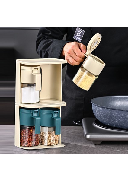 Yeşil Biber Biber Dispenseri Cam Baharat Kavanoz Getirmek Kaşık Şeker Şişe Mutfak Organizatör Paslanmaz Çelik Kapaklı Bpa Ücretsiz (Yurt Dışından) fiyatları