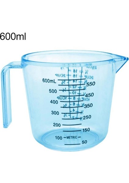 Mavi 600 ml 150/300/600 ml Kolu Su Süt Yumurta Ölçeği Ölçüm Fincan Kupa Ölçüm Aracı (Yurt Dışından)