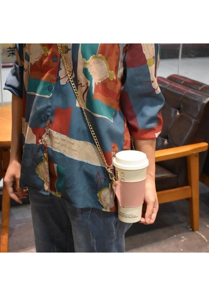 Inci Beyaz Pu Deri Omuz Crossbody Su Şişesi Tutucu Kupa Çanta Ayarlanabilir Taşınabilir Kahve Fincanı Tutucu Zincir Şişe Kapağı Seyahat Için (Yurt Dışından) fırsatları
