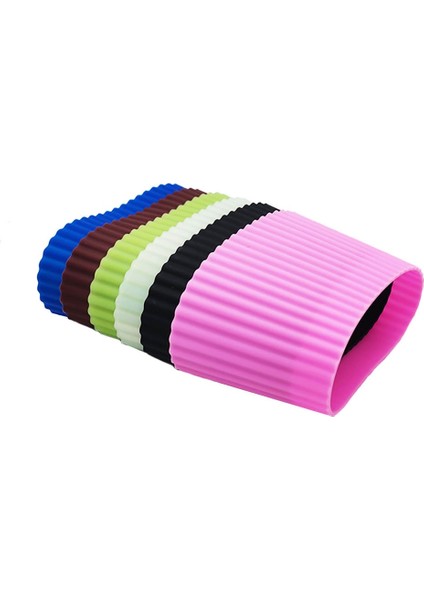 Fasulye Yeşil Silikon Bardak Kol Isı Yalıtımı Kahve Fincanı Kapağı Seramik Bardak Kapağı Kaymaz Şişe Kollu Renkli Koruyucu Kupa Kol (Yurt Dışından) fırsatları