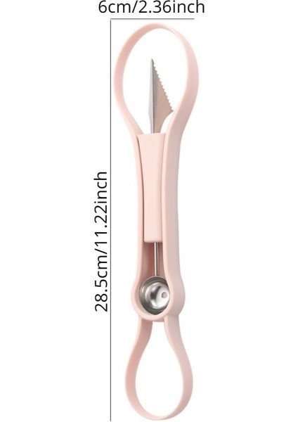 Pembe 3 In 1 Meyve Oyma Bıçağı Çift Kafa Paslanmaz Çelik Meyve Tabağı Topu Kazıcı Karpuz Topu Kaşık Mutfak Meyve Kesici (Yurt Dışından) indirimleri