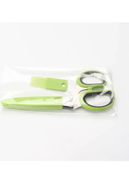 Yeşil Üç Katmanlı Çok Katmanlı Makas Güvenli Kapaklı Kullanışlı Paslanmaz Çelik Çok Fonksiyonlu Pişirme Malzemeleri Mutfak Makas (Yurt Dışından) fiyatları