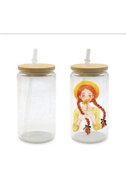 Temizle 12 Oz Boşluklar 12 Oz Cam Kutu Buzlu Şeffaf Meyve Suyu Su Şişesi Bambu Kapaklı Plastik Saman Dıy Süblimasyon Süt Kupa Hediye Için (Yurt Dışından) indirimleri