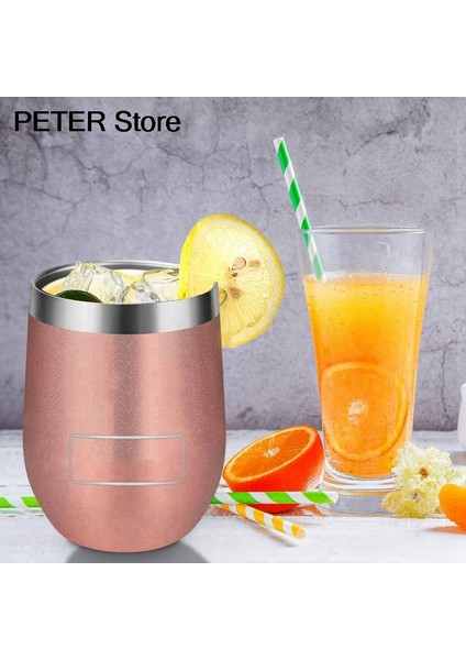 Stil 5 12OZ Şarap Kadehi 12OZ Yetys Paslanmaz Çelik Şarap Copo Cafe Çift Duvarlı Yalıtımlı Bardak Samanlı Yumurta Bardak Seyahat Caneca Térmica Bts (Yurt Dışından) modelleri