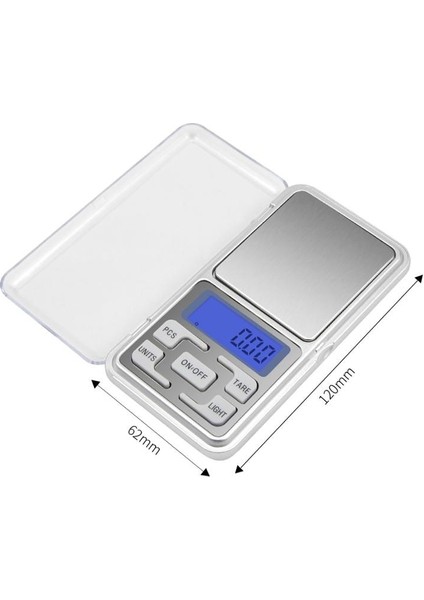 C-5kgx 1g 0.01/ 0.1/1g Dijital Cep Mutfak Terazisi 0.01G Hassas Arka Işık Tartı Ölçme Araçları 0.1g Takı Için 100/200/300G (Yurt Dışından)